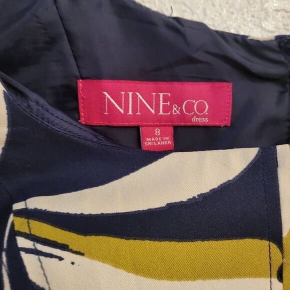 NWOT Nine & Co Tropical Floral Fit & Flare Flattering A-line Dress w/ Pockets: 8 - Picture 5 of 5